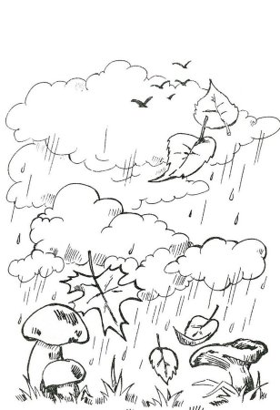 Осень раскраска для детей