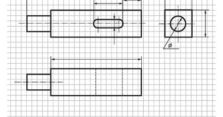 Деталь на миллиметровой бумаге