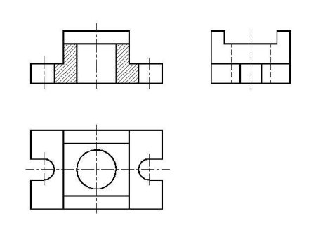 Начертить вид сбоку
