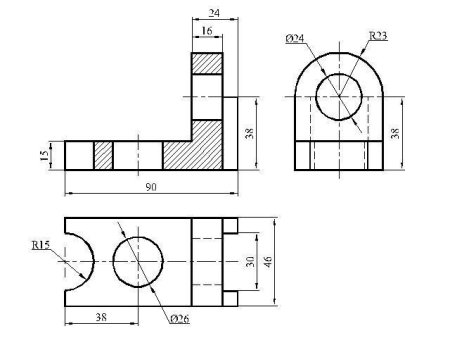 Опора чугун чертеж