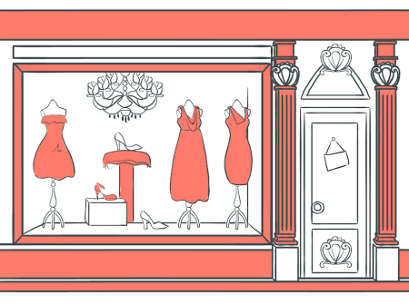 Эскиз витрины магазина
