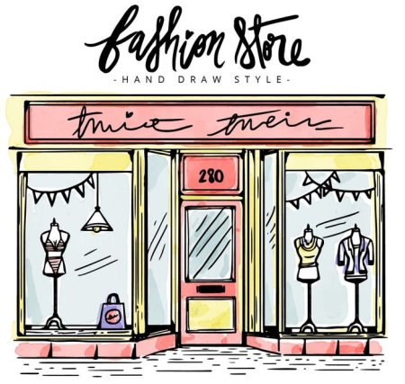 Эскиз витрины магазина