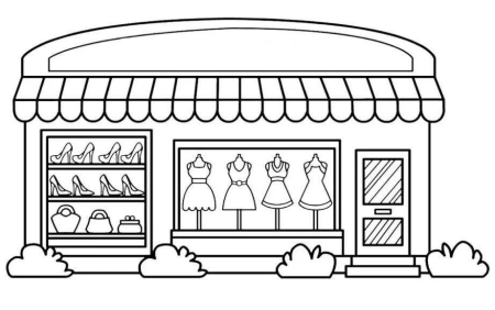 Витрина магазина раскраска