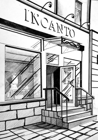 Эскиз витрины магазина