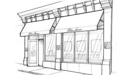 Витрина магазина рисунок