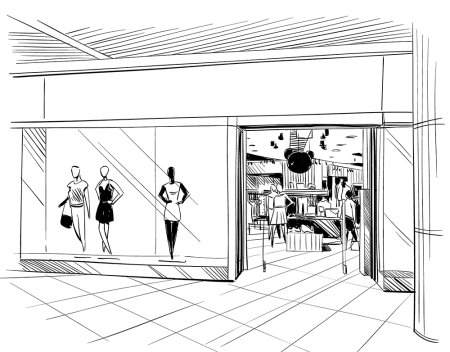 Витрина булочного магазина рисунок