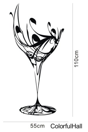 Эскиз тату бокал вина