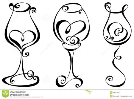 Стилизованный бокал