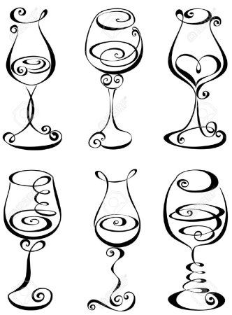 Стилизация бокала