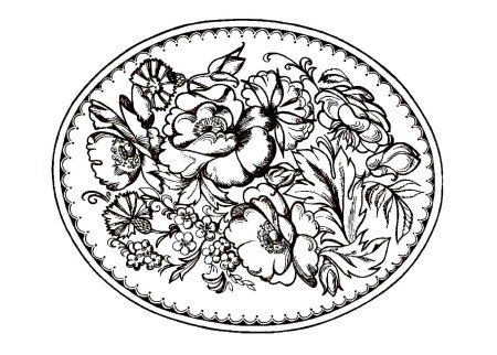 Жостовская роспись раскраска