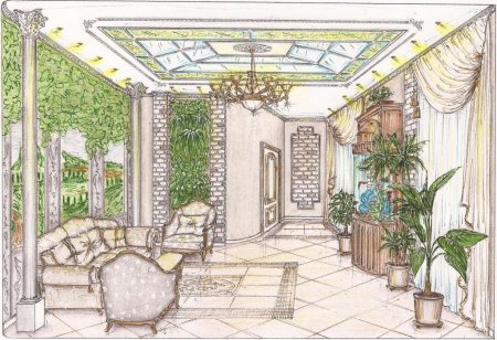 Эскизный проект зимнего сада