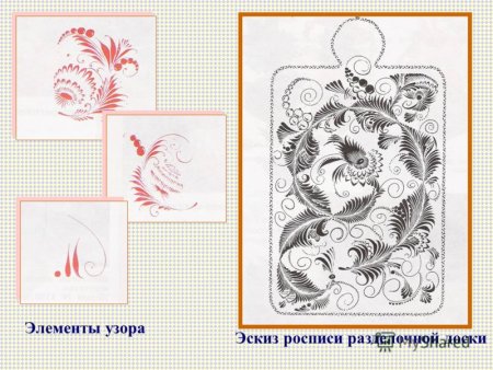 Роспись на доске эскиз