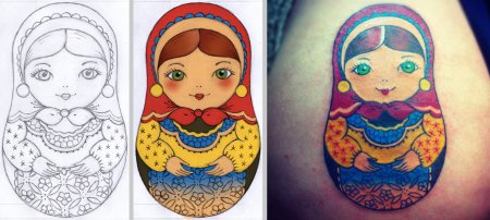 Матрешка набросок