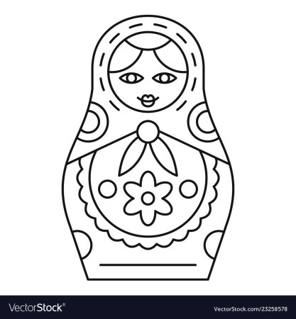Матрешка вытынанка