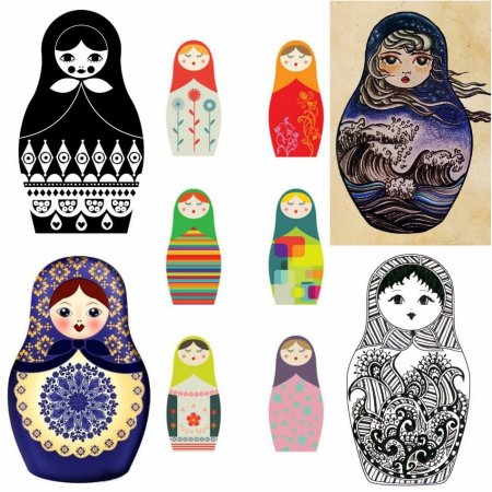 Матрешка набросок