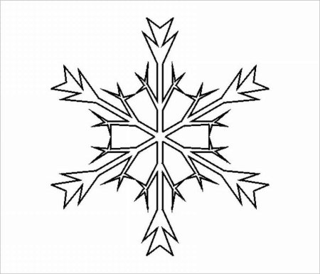 Снежинка трафарет для вырезания