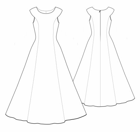 Модели для рисования платьев