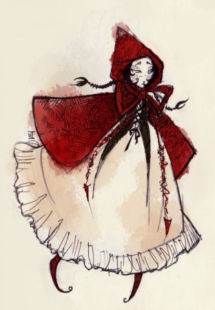 Эскиз костюма красной шапочки