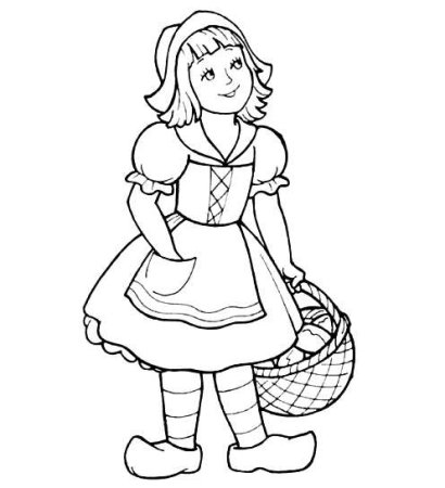 Шарль Перро красная шапочка раскраска