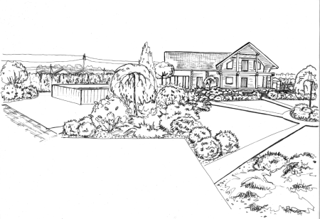 Эскиз ландшафтного дизайна