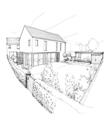 Эскиз приусадебного участка