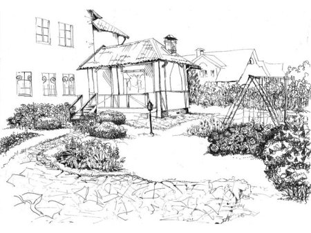 Чертеж генерального плана приусадебного участка