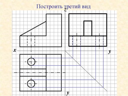 Построение третьего вида