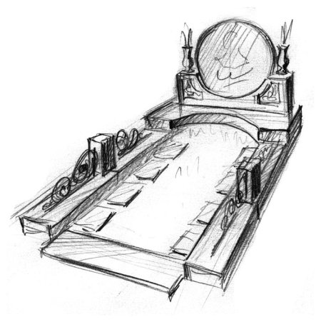 Памятник эскиз 3d