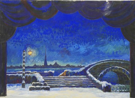 "Эскиз декорации к балету "Шехерезада"" 1916