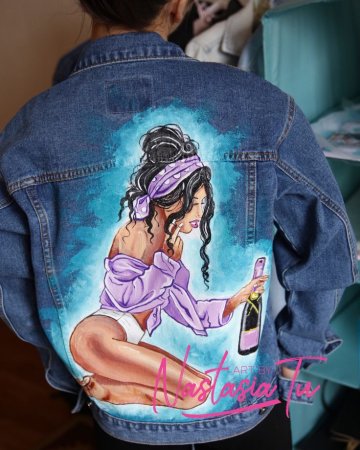 Эскиз на джинсовке