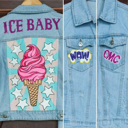 Легкий эскиз на джинсовку