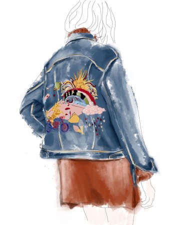 Эскиз джинсовой куртки