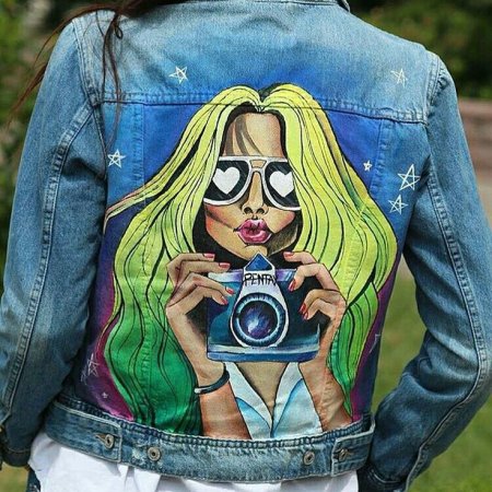 Рисование на джинсовых куртках