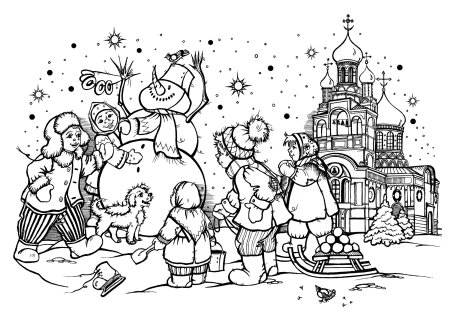 Праздник Масленица раскраска