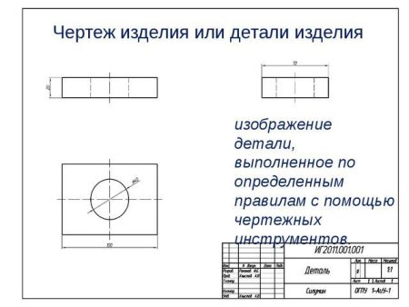 Технический чертеж изделия
