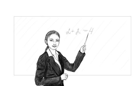 Учитель раскраска для детей