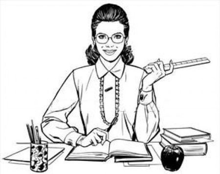 Раскраска учитель