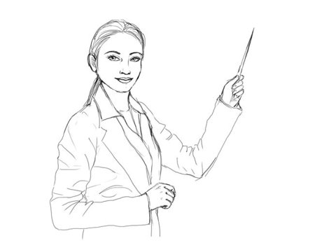 Рисунок учителя карандашом