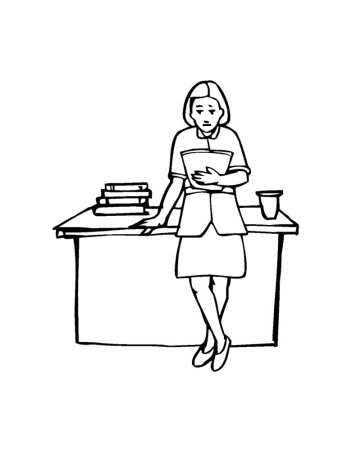 Учитель раскраска для детей