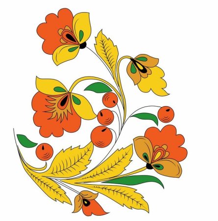 Хохломская роспись рисунок