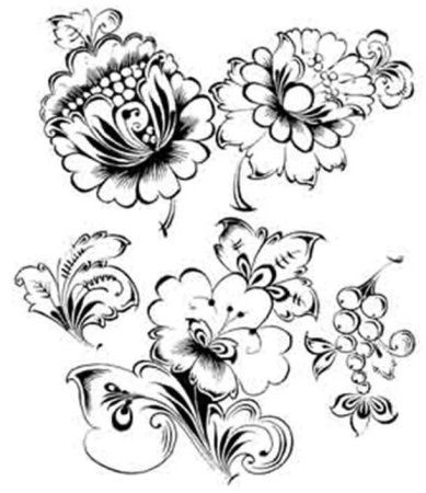 Городецкая роспись фазан