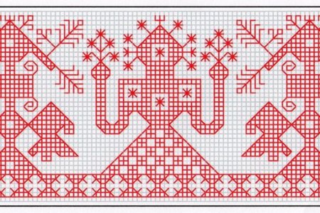 Эскиз русской народной вышивки