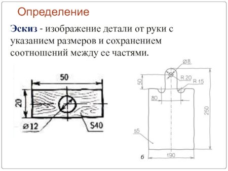 Эскиз детали это изображение