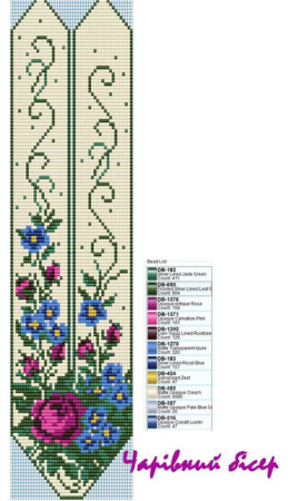 Схемы гердана из бисера без станка