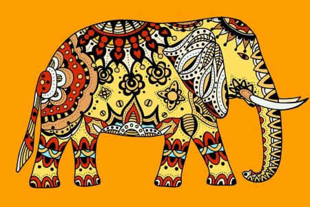 Индийский орнамент слоны