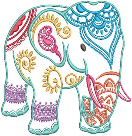 Индийский орнамент слоны