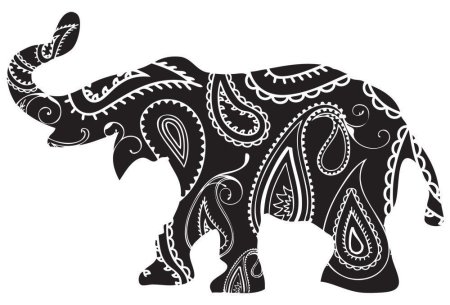 Индийский слон орнамент