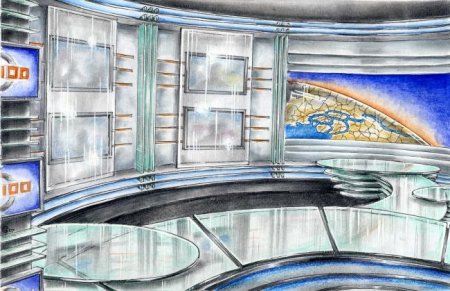 Рисунок на тему студия новостей