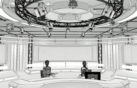 Эскиз оформления телестудии