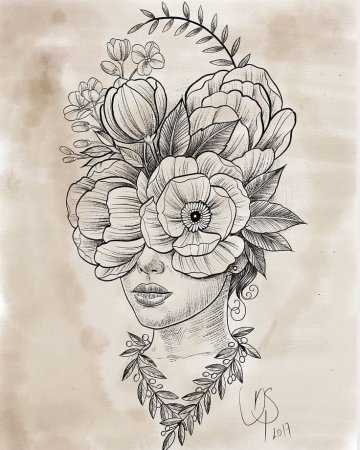 Цветы скетч